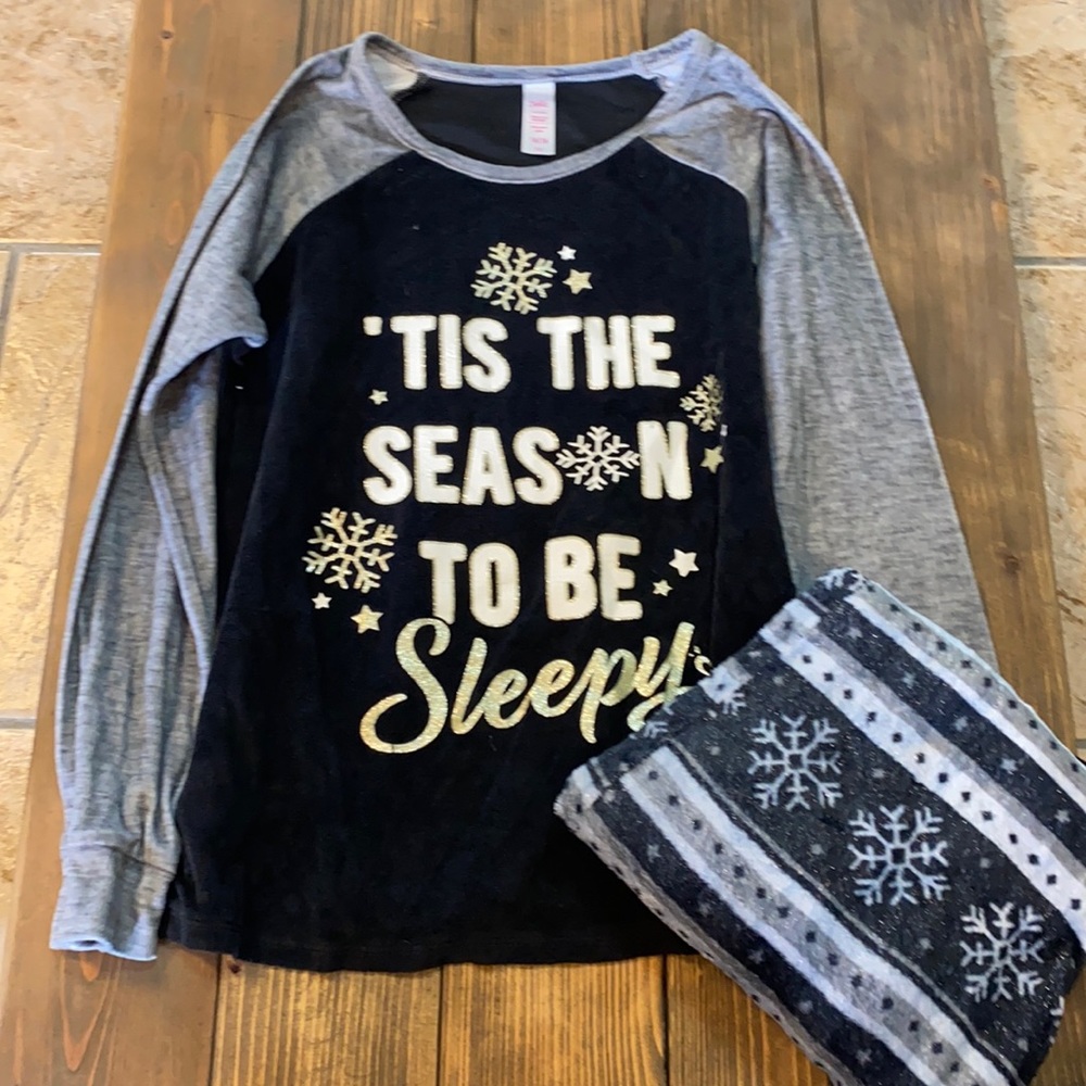 Justice fuzzy girls pajamas